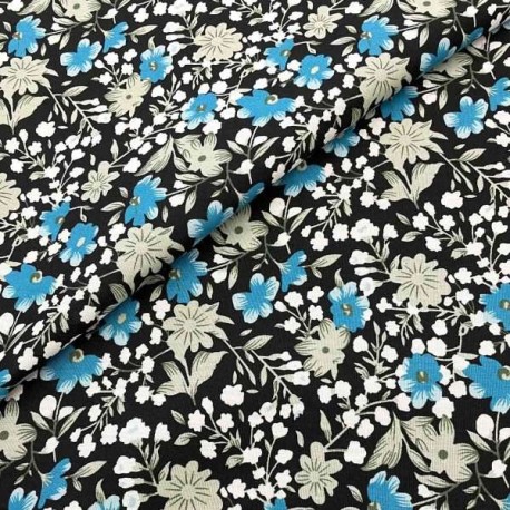 Cotton Liberty Print  —  Nenufares turqueza