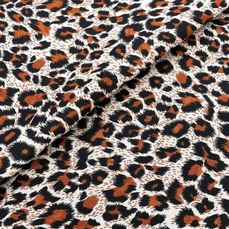 Cotton Liberty Print  —  Jaguar orange