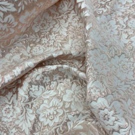 Jacquard C – Brocado V- rosa plata M Flor r.