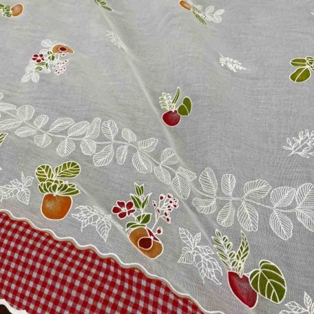 Estampado Cocina Cenefa — Provenzal F Blanco V rojo