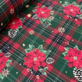 Mantel Sateen Navidad corrido  —  Noche Buena Tartan