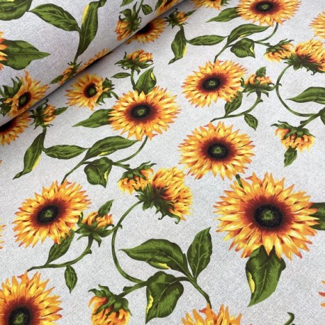 Cortinas de cocina, girasoles bordados con cuadros de cuadros