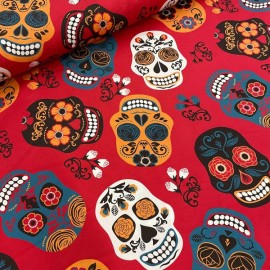 Algodon Digital Muertos —   Variante 7 calavera f rojo