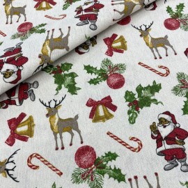 Loneta HP Lurex Navidad —  Claus 20955 unico