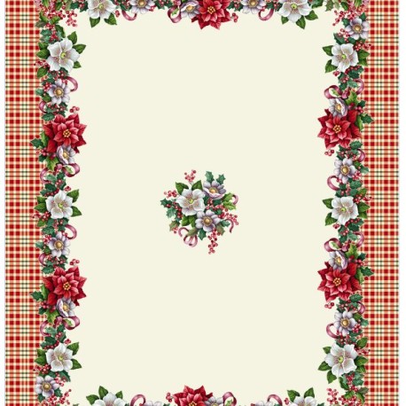 Mantel Rectangular Navideño  — Joy Gold  1273 RJ 160 x 250