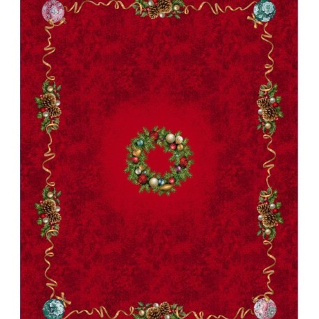 Mantel Rectangular Navideño  — Joy Gold 903 RJ 160 x 250